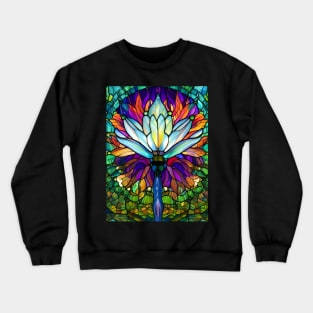 Stained Glass Lotus Flower Crewneck Sweatshirt